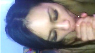 Filipina Amateur Sucks and Swallows Big Cock