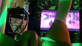 Tgirl Busts Ass Open With Dildo Huge Cum Load