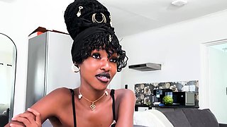 Amateur Ebony Teen Tight Pussy Stretched