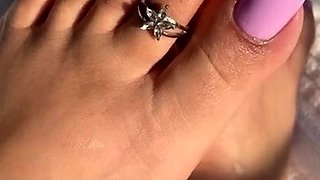 Linsey Dawn solo foot fetish