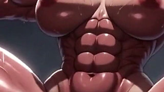 Strong Muscular Woman Bound & Extremely Horny - Swollen Big Clit Close up