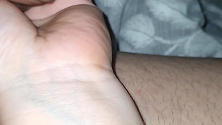 Cheating Step Mom Impressed by Step Son Size and Handjob his Dick