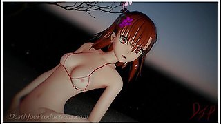 Mmd R18 4k - Misaka Mikoto - Bikini And Stockings - Bad Boy - 1023