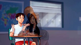 Steamy session with my French teacher in summer vibes