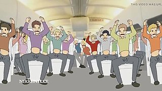 HENTAI SPERMJUNGLE Chapter 1: Big Tits Anime Girl Gets Fucked on a Private Plane