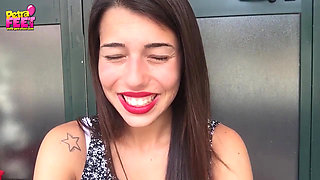 Sweet teen first time smoking on cam