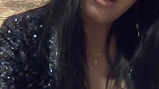 Smoking Pee Play in Shiny Outfit. Bathroom Fetish and Messy Wet Fun