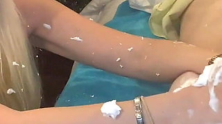 Shaving Foam Cock Slaps and 1 Ruined Orgasm