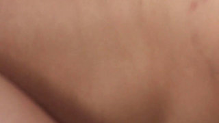 White lingerie teen seduces her bf, sucking on his cock and fucks in cowgirl