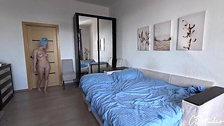 My stepdaddy always entersto my apartment after I bathroom