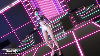 MMD HWASA - NA - Akali Sexy Kpop Dance League of Legends Hentai Uncensored 4K 60FPS