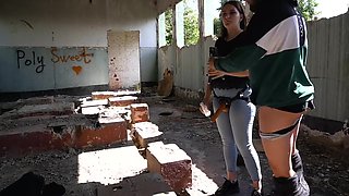 Hot Blowjob In The Car And Cheeky Pegging In A Public Place