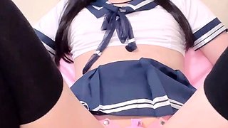 Kinky moist taco brunette anal toy play during masturbating