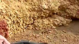 Horny couple fucks on the beach