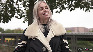 GERMAN SCOUT - Skinny German blue eyes Beauty Toussik Pick Up for Casting Fuck