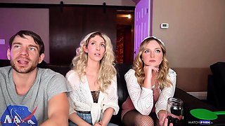 Double Facial Threesome: Blonde MILF and Teen's Wild Jack