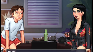 Alone at home with beautiful girlfriend summer time saga game