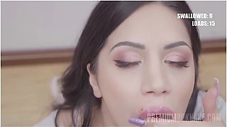 Julia De Lucia Swallows 58 Huge Mouthful Cumshots