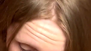 Blowjob on Big Black Dildo with Deepthroat