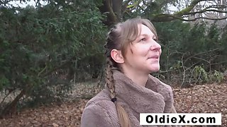 Grandparents Pick Up Hairy Mom at OldieX