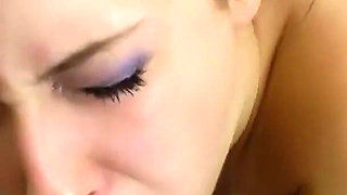 Sexy Cute Schoolgirl Kimber Lee Gets a Sloppy Facial!