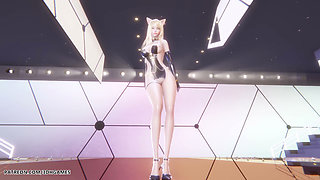 Mmd Hyo Min - Nice Body Ahri Sexy Striptease League of Legends Hentai Uncensored 4K 60fps