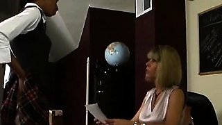 Perfect blond making solo masturbation