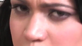 Penetrated Cunts Scene 4: Busty Brunette Housewife Masturbates in the Kitchen with the Stream From the Tap