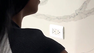 My Big Ass Stepsister Gets Angry for Not Helping Her in the Toilet, so I Reassure Her with a Strong Penetration Through Her Vagina