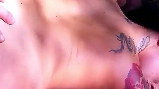 Horny biker teen Jenny is fucked by strange guys with a thick cock