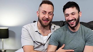 Muscled hunk doggyfucked by his horny BF