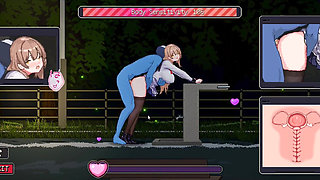 Busty Shop Clerk Adult Encounter - Pixel Hentai Game Scenes