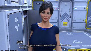 Stranded in Space - Stripper MILF Flashes Her Big Tits