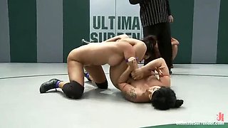 Dragon Goddesses Face Off in a Massive Lesbian Wrestling Match