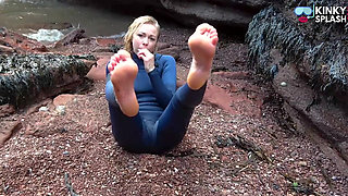 Salty Wetsuit Toe Sucking Slut