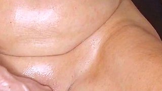 Naughty Nun Plays with Her Oiled Pussy and Tits