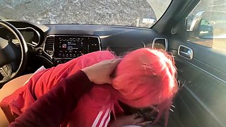 Hot Asian POV blowjob outdoors