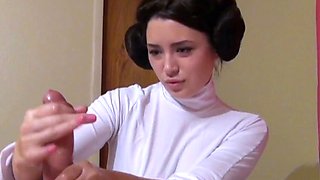 Amateur young girl makes handjob
