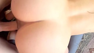 Covered her big booty in cum after pounding POV