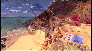 An Anal Hardcore Scene with Simonne and Sonia on the Beach - Private Porn Sex Videos