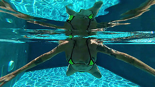 Underwater Sex with 2 Cum Shots with Her Step Grandson