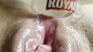 Extreme Anal Insertion with a Bottle Close up