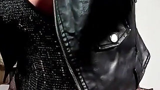 Cigar-fetish Goddess Leather, Spit, Dildo JOI and Pussy Smoking Play