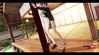 Chainsaw Man Hentai - Aki Fucks Makima While She's Clinging to the Column of Her House.