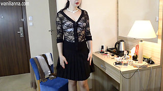 Vintage Lady Teasing in Brown Nylons Part 2 HD