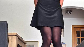 SavageHeater59s Angel Sissy Xunami Teases Black Lingerie Dress