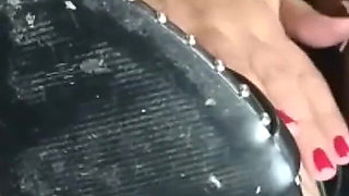 Nylon Feet Jerk off Instructions Cum on My Feet Now!