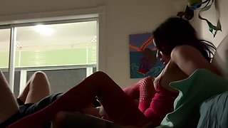 Latina girlfriend POV blowjob and first ever anal attempt