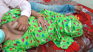 Step mom was upset, step son found out - Indian step mom and Step son share single bed