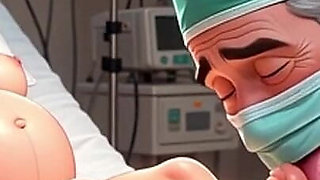 Doctor Licking Pregnant Feet in Operating Room - Fetish Session